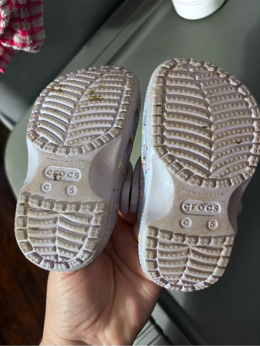 CROCS Kids Light Lavender Clogs with Heel Strap